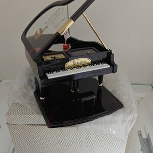 Black and Gold Miniature Piano Music Box